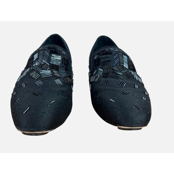 Donald J Pliner Women’s Black Beaded Loafers Slip-On Flats Size 10M - Picture 8 of 11